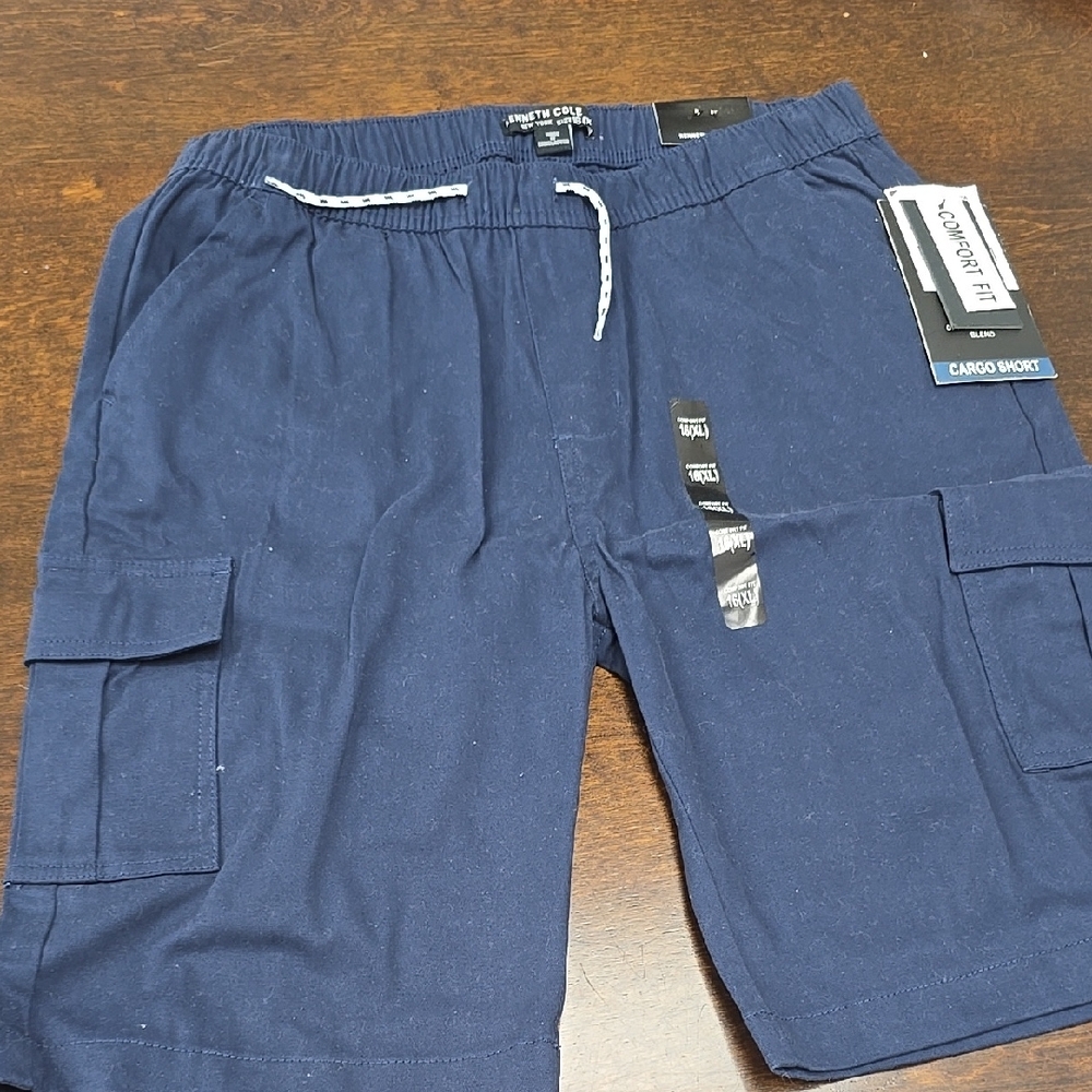 Kenneth Cole Boy's Navy Cargo Shorts
